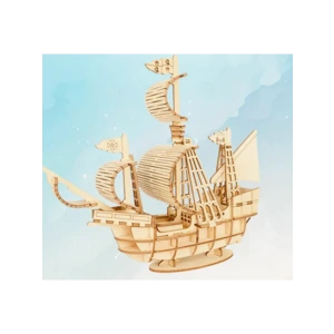 Деревянный конструктор кораблик