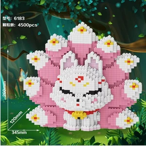 Пластиковый конструктор лиса 26CM Сакура девятихвостая лиса