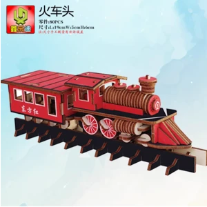 Деревянный конструктор паровоз