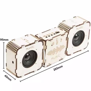 Конструктор колонка Bluetooth U, деревянная модель вариант 1