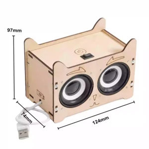 Конструктор колонка Bluetooth U, деревянная модель вариант 2