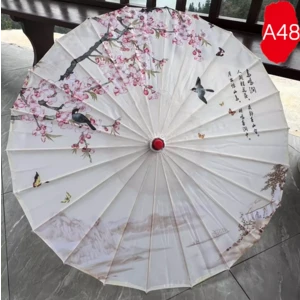 Зонтик ручной работы из промасленной бумаги (Птичий ручей)